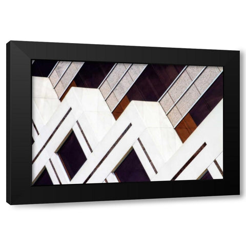 Geo Facade II Black Modern Wood Framed Art Print by Hausenflock, Alan