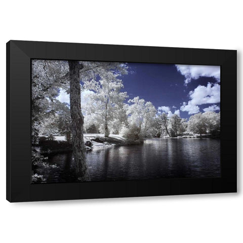 Walkerton Millpond II Black Modern Wood Framed Art Print with Double Matting by Hausenflock, Alan