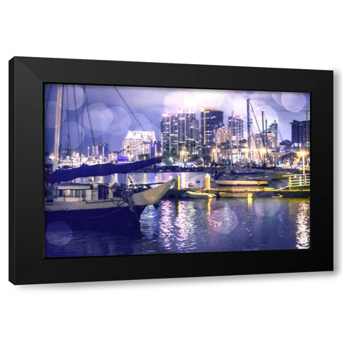City Lights I Black Modern Wood Framed Art Print by Hausenflock, Alan