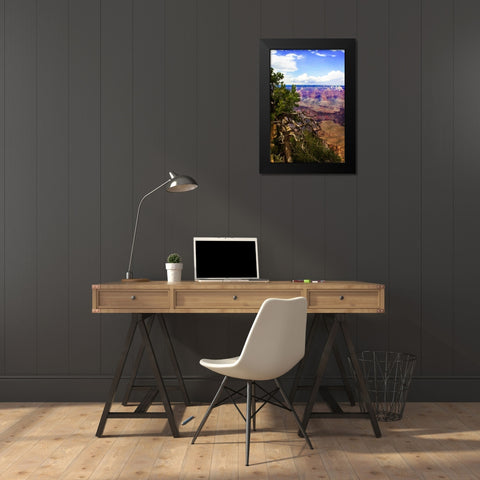 The Canyon Rim II Black Modern Wood Framed Art Print by Hausenflock, Alan