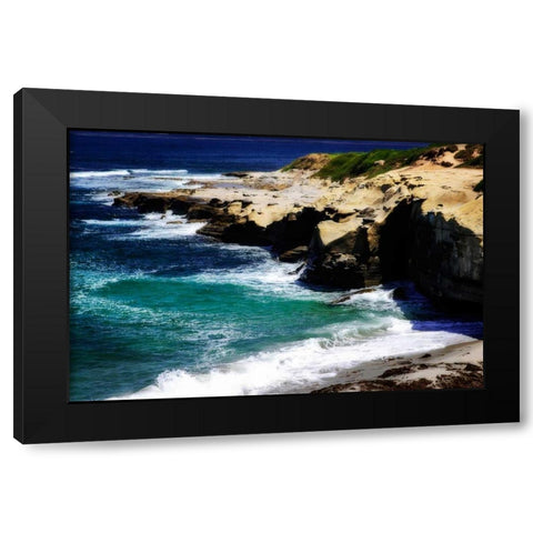La Jolla Beach IV Black Modern Wood Framed Art Print by Hausenflock, Alan