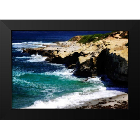 La Jolla Beach IV Black Modern Wood Framed Art Print by Hausenflock, Alan
