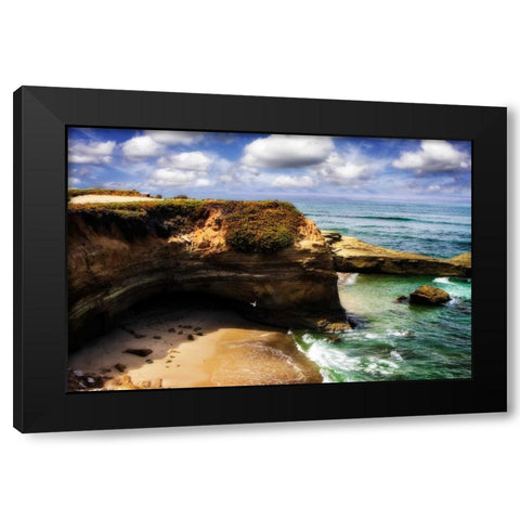 Sunset Beach I Black Modern Wood Framed Art Print by Hausenflock, Alan