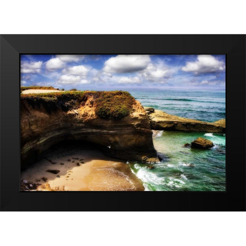Sunset Beach I Black Modern Wood Framed Art Print by Hausenflock, Alan