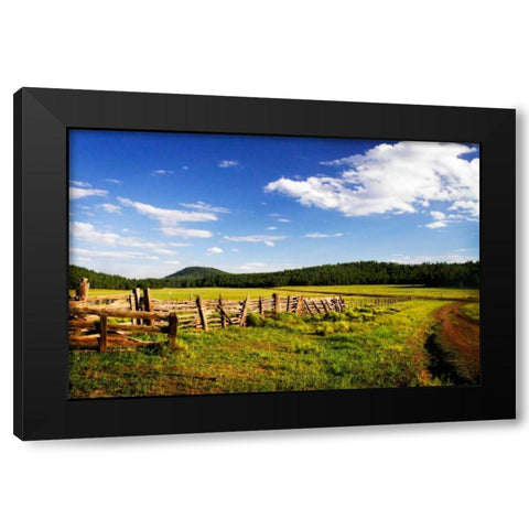 Big Sky Ranch I Black Modern Wood Framed Art Print by Hausenflock, Alan