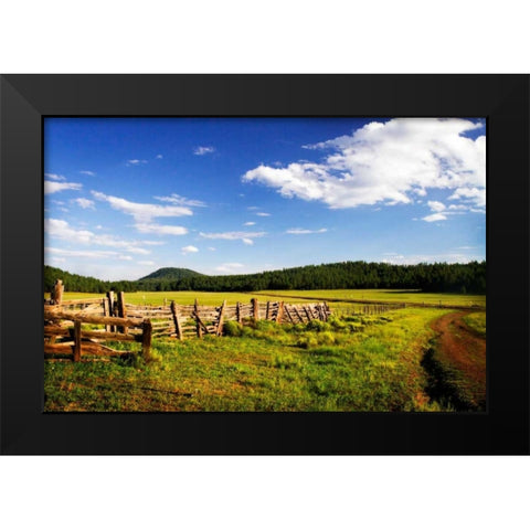 Big Sky Ranch I Black Modern Wood Framed Art Print by Hausenflock, Alan