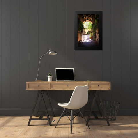Tlaquepaque Portal I Black Modern Wood Framed Art Print by Hausenflock, Alan