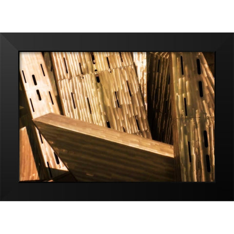 Burnished Modern III Black Modern Wood Framed Art Print by Hausenflock, Alan