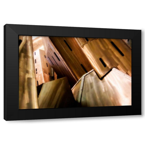 Burnished Modern IV Black Modern Wood Framed Art Print by Hausenflock, Alan
