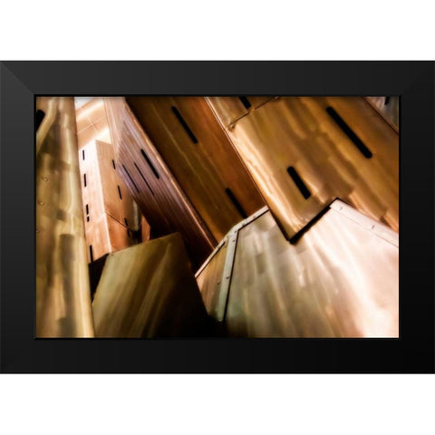 Burnished Modern IV Black Modern Wood Framed Art Print by Hausenflock, Alan