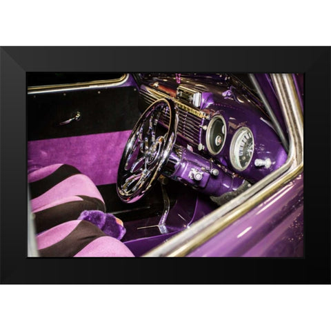 Purple Flamer III Black Modern Wood Framed Art Print by Hausenflock, Alan