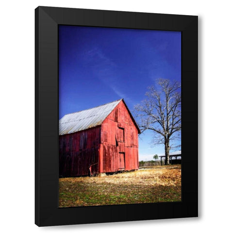 Old Tobacco Barn III Black Modern Wood Framed Art Print with Double Matting by Hausenflock, Alan
