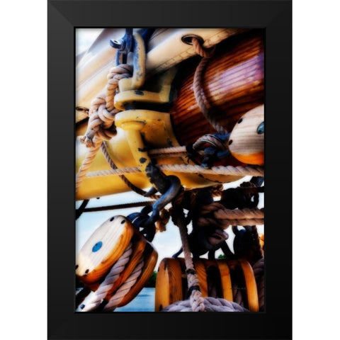 On Deck II Black Modern Wood Framed Art Print by Hausenflock, Alan