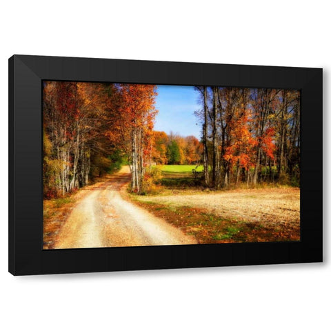 Late Virginia Autumn Black Modern Wood Framed Art Print with Double Matting by Hausenflock, Alan