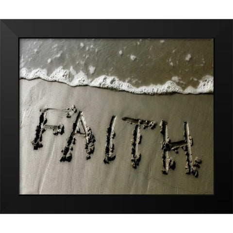 Faith in Sand Black Modern Wood Framed Art Print by Hausenflock, Alan
