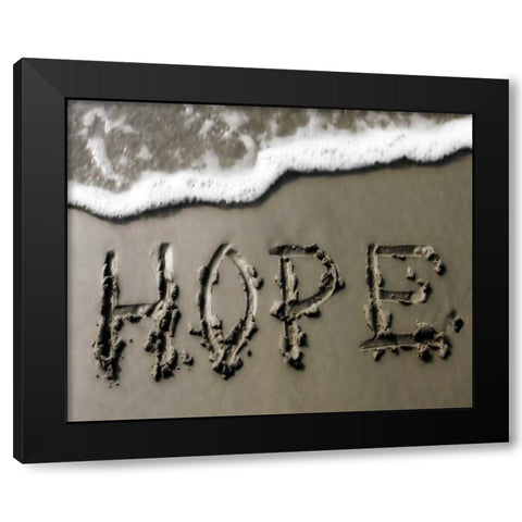 Hope in Sand Black Modern Wood Framed Art Print by Hausenflock, Alan