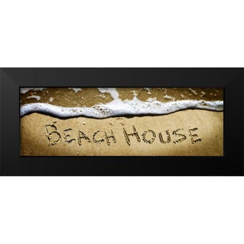 Beach House Black Modern Wood Framed Art Print by Hausenflock, Alan