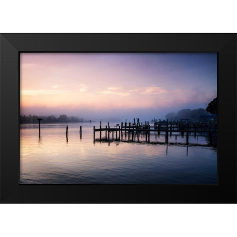 Neale Sound Sunrise III Black Modern Wood Framed Art Print by Hausenflock, Alan