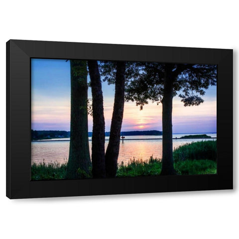 Cobb Island Sunset II Black Modern Wood Framed Art Print by Hausenflock, Alan