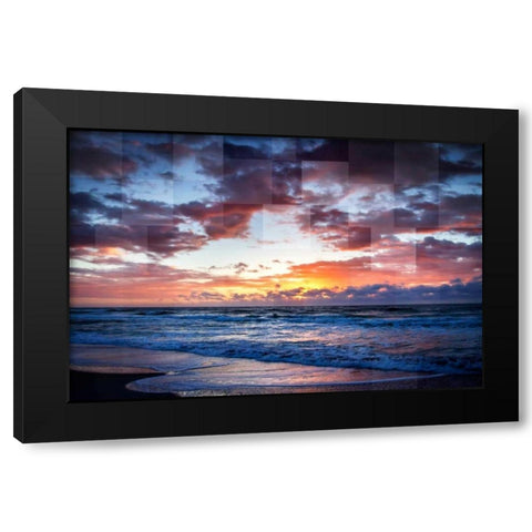 Stormy Morning Sunrise Black Modern Wood Framed Art Print by Hausenflock, Alan