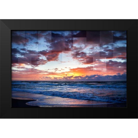 Stormy Morning Sunrise Black Modern Wood Framed Art Print by Hausenflock, Alan