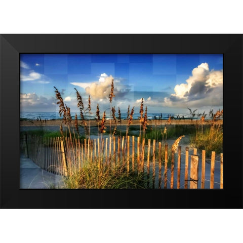 Morning On The Beach Black Modern Wood Framed Art Print by Hausenflock, Alan
