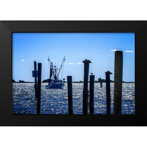 Bringing The Catch In I Black Modern Wood Framed Art Print by Hausenflock, Alan