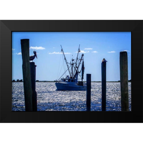 Bringing The Catch In II Black Modern Wood Framed Art Print by Hausenflock, Alan