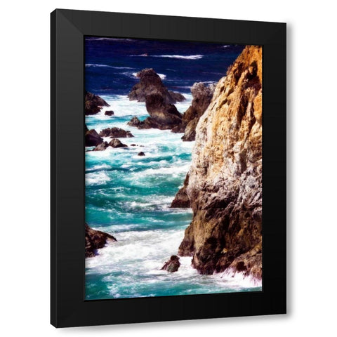Garrapata Highlands VII Black Modern Wood Framed Art Print with Double Matting by Hausenflock, Alan