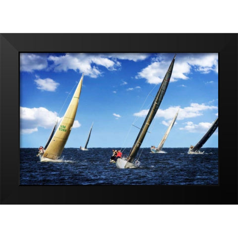 Hiking To Windward II Black Modern Wood Framed Art Print by Hausenflock, Alan