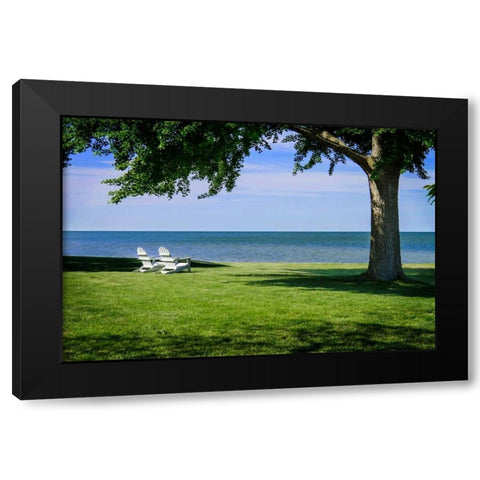 Together II Black Modern Wood Framed Art Print with Double Matting by Hausenflock, Alan