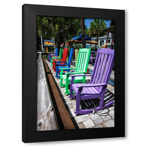 Rainbow Rockers I Black Modern Wood Framed Art Print with Double Matting by Hausenflock, Alan