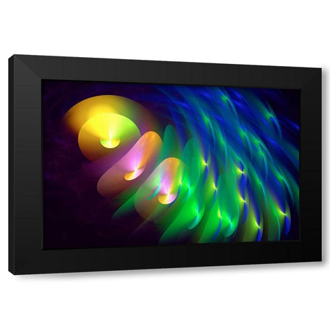 Circular Distoration II Black Modern Wood Framed Art Print by Hausenflock, Alan