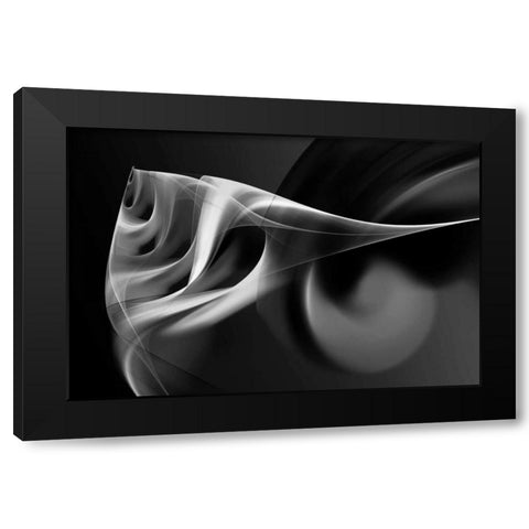 Convergent Shapes I Black Modern Wood Framed Art Print with Double Matting by Hausenflock, Alan