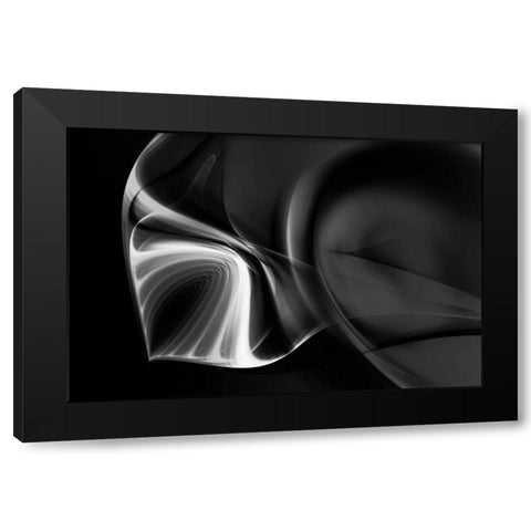 Convergent Shapes II Black Modern Wood Framed Art Print by Hausenflock, Alan