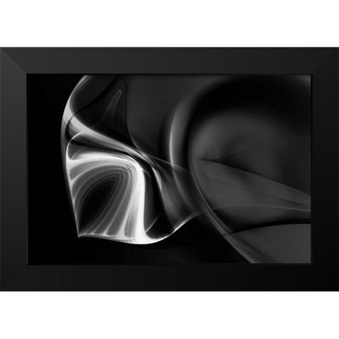 Convergent Shapes II Black Modern Wood Framed Art Print by Hausenflock, Alan