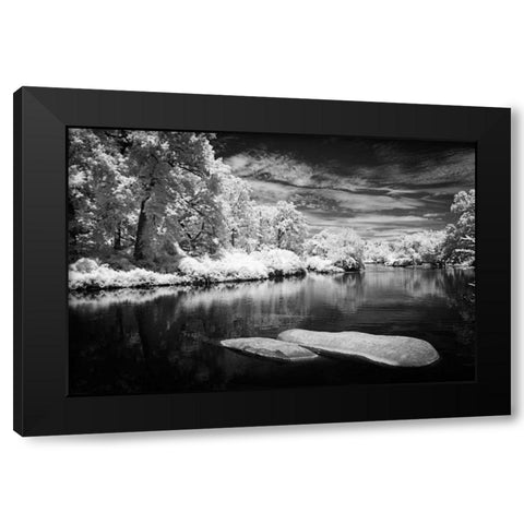 Bryan Lake III Black Modern Wood Framed Art Print with Double Matting by Hausenflock, Alan