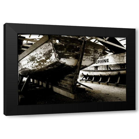 Boat House III Black Modern Wood Framed Art Print with Double Matting by Hausenflock, Alan