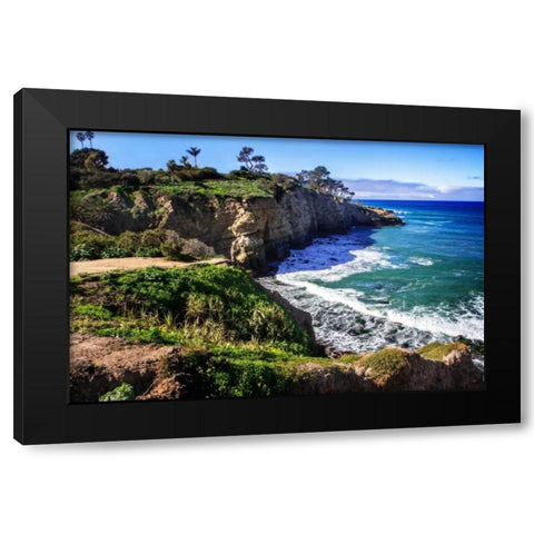 La Jolia North Shore II Black Modern Wood Framed Art Print with Double Matting by Hausenflock, Alan