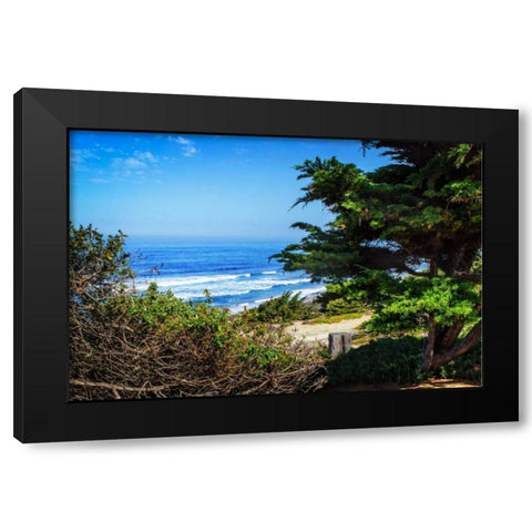 Del Mar Beach II Black Modern Wood Framed Art Print with Double Matting by Hausenflock, Alan