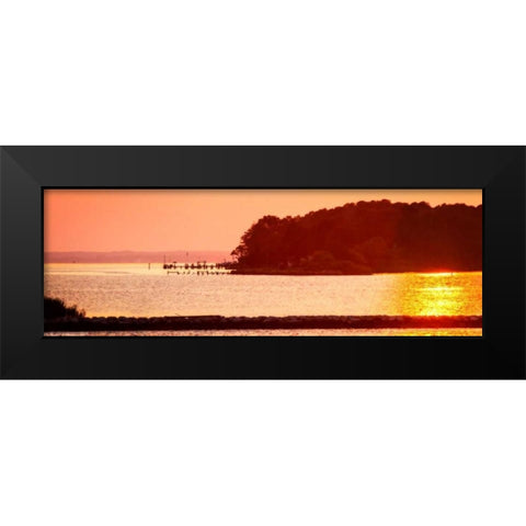 Potomac Sunset I Black Modern Wood Framed Art Print by Hausenflock, Alan