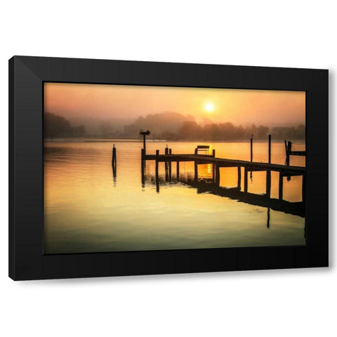 Wicomico River Sunrise II Black Modern Wood Framed Art Print by Hausenflock, Alan
