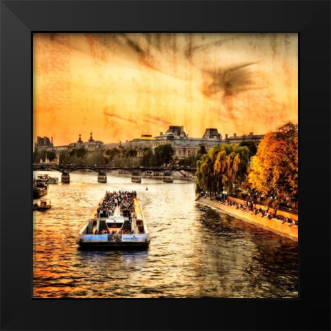 River Seine at Sunset II Black Modern Wood Framed Art Print by Hausenflock, Alan