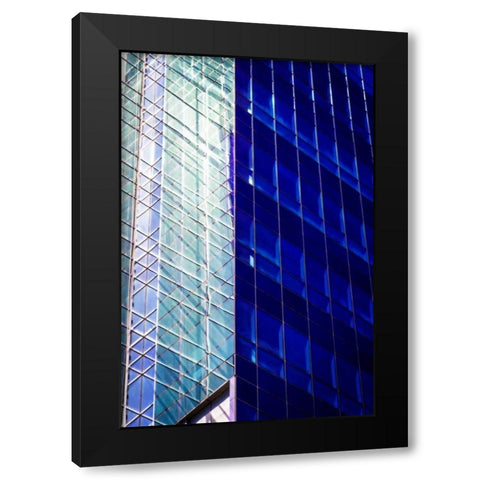 Blue Tower II Black Modern Wood Framed Art Print with Double Matting by Hausenflock, Alan