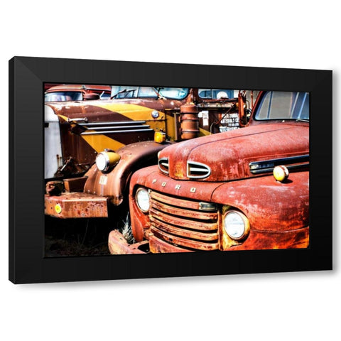 Rusty Old Truck II Black Modern Wood Framed Art Print with Double Matting by Hausenflock, Alan