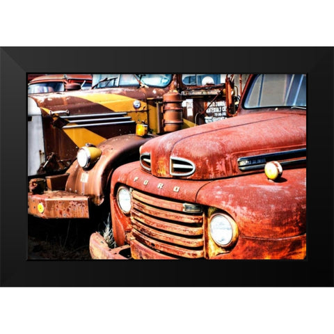 Rusty Old Truck II Black Modern Wood Framed Art Print by Hausenflock, Alan