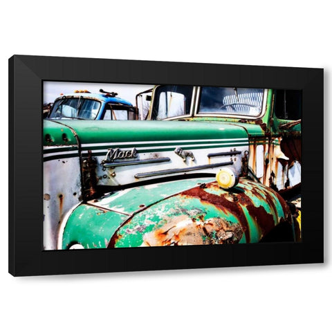Rusty Old Truck V Black Modern Wood Framed Art Print with Double Matting by Hausenflock, Alan
