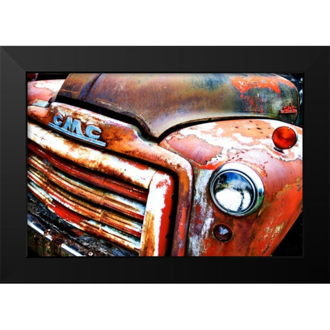 Rusty Old Truck VIII Black Modern Wood Framed Art Print by Hausenflock, Alan