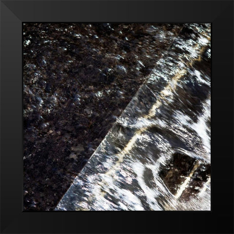 Falling Water I Black Modern Wood Framed Art Print by Hausenflock, Alan