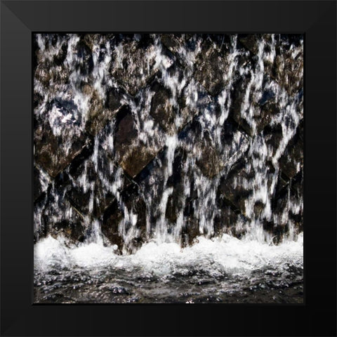 Falling Water II Black Modern Wood Framed Art Print by Hausenflock, Alan